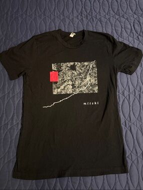 Mitski Black Graphic Tee with Red Accent